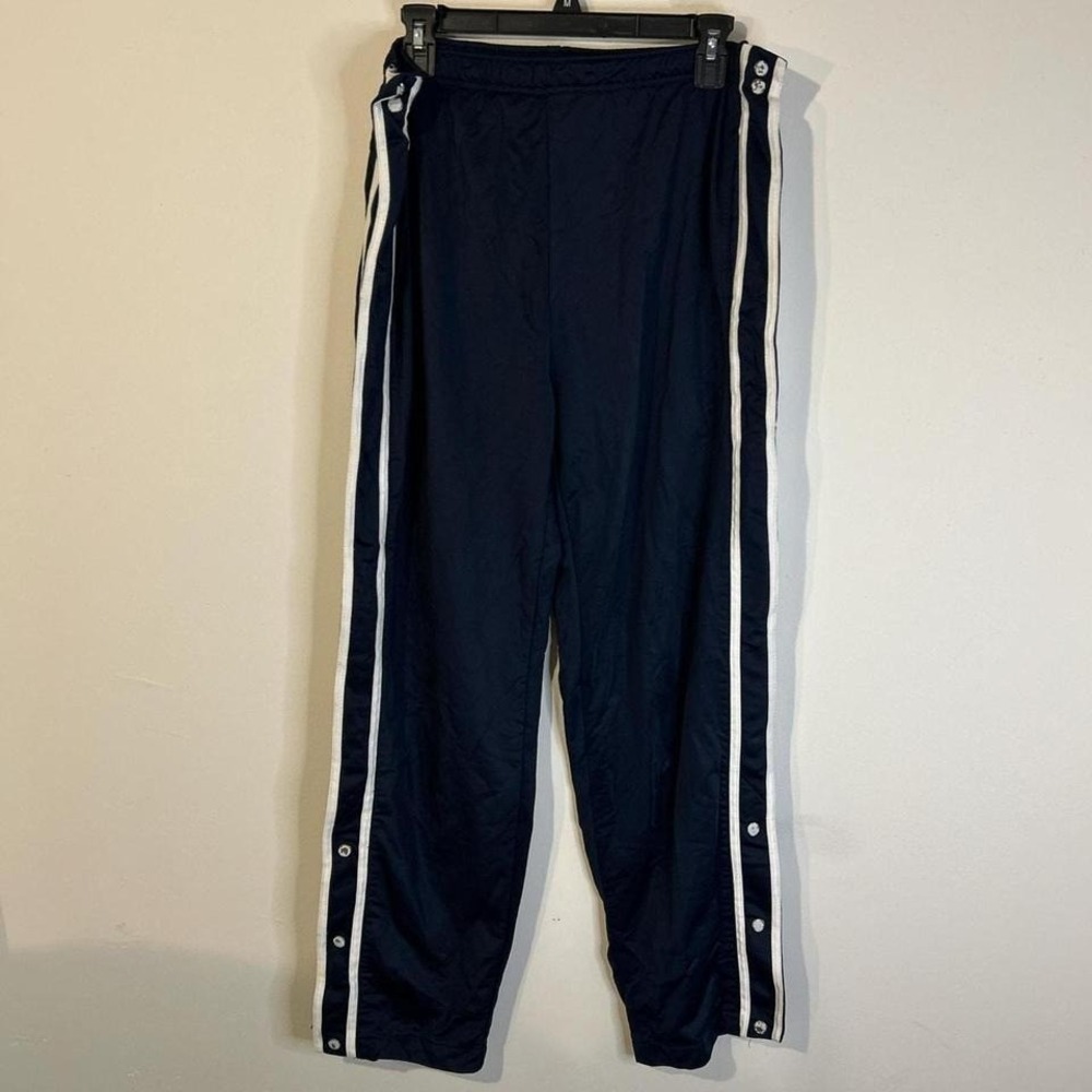 Retro East West Navy blue and white striped track pants size large